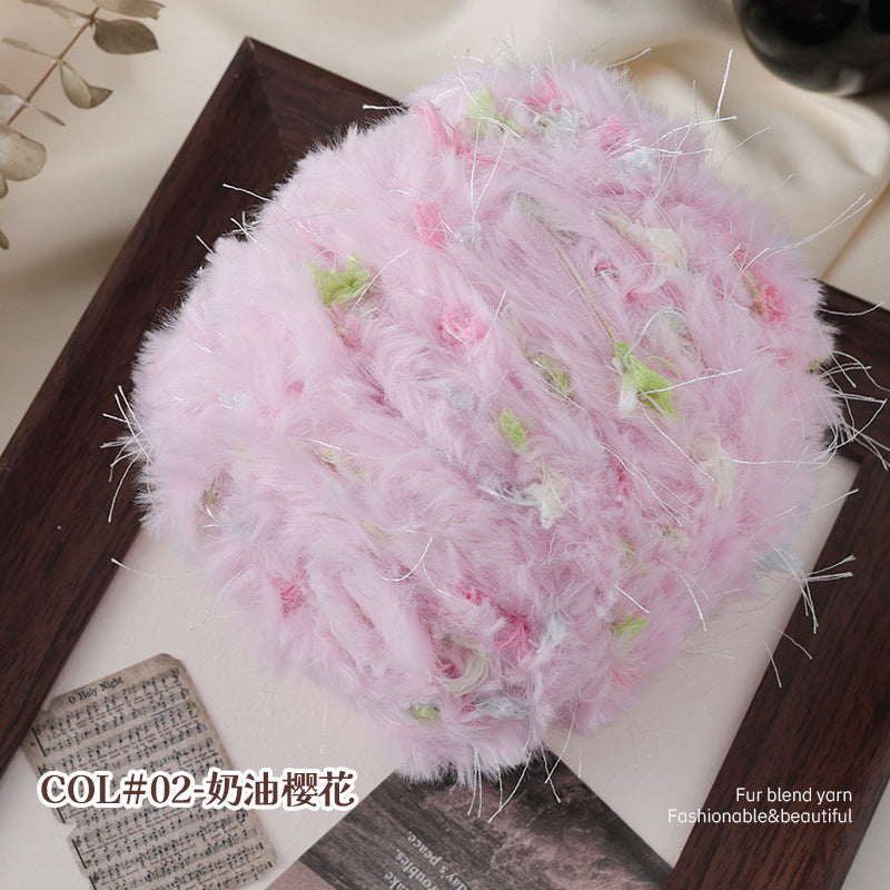 YARN60005 Fluffy Mohair-Style Yarn | Soft Pastel Yarn for Crochet Bags, Hats & Sweaters
