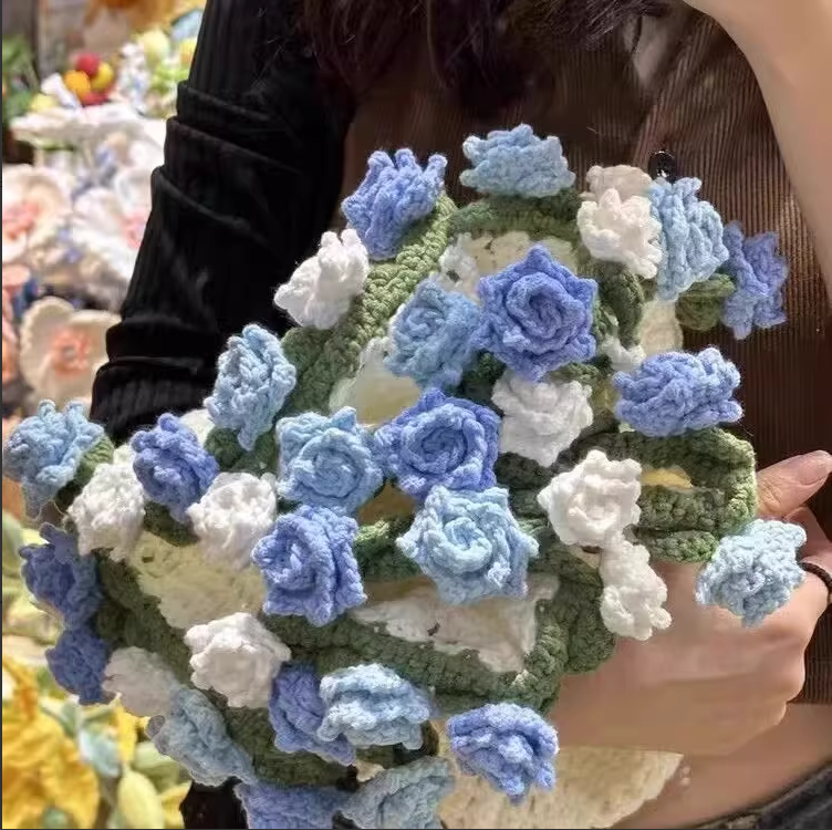 KN2603003 Magic Bloom Crochet Blanket DIY Crochet Kit with Video Tutorial