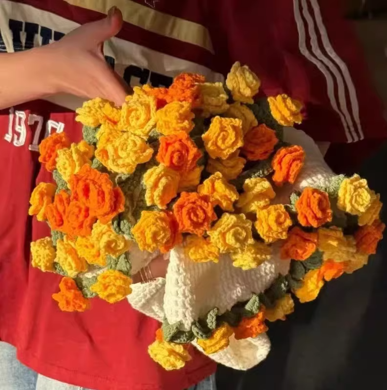 KN2603003 Magic Bloom Crochet Blanket DIY Crochet Kit with Video Tutorial