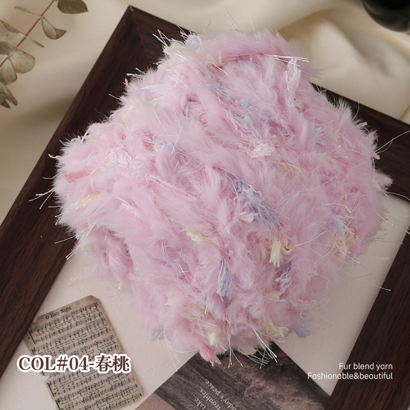 YARN60005 Fluffy Mohair-Style Yarn | Soft Pastel Yarn for Crochet Bags, Hats & Sweaters