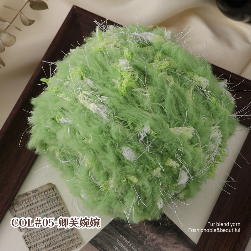 YARN60005 Fluffy Mohair-Style Yarn | Soft Pastel Yarn for Crochet Bags, Hats & Sweaters