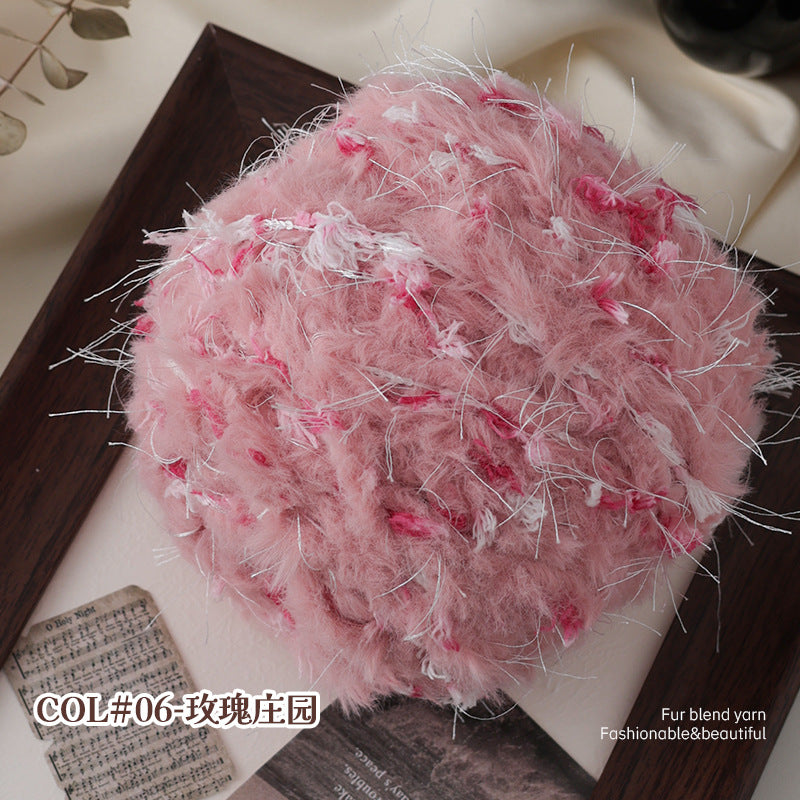 YARN60005 Fluffy Mohair-Style Yarn | Soft Pastel Yarn for Crochet Bags, Hats & Sweaters