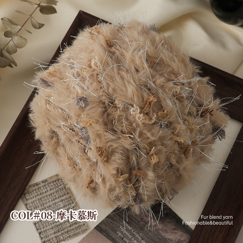 YARN60005 Fluffy Mohair-Style Yarn | Soft Pastel Yarn for Crochet Bags, Hats & Sweaters