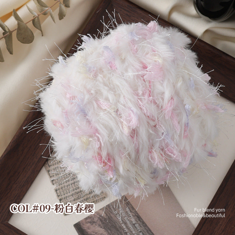 YARN60005 Fluffy Mohair-Style Yarn | Soft Pastel Yarn for Crochet Bags, Hats & Sweaters