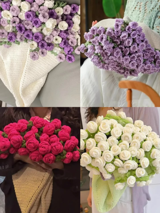 KN2603003 Magic Bloom Crochet Blanket DIY Crochet Kit with Video Tutorial
