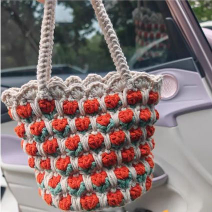 KN2603015 Spring Tulip Crochet Bag DIY Crochet Kit with Video Tutorial