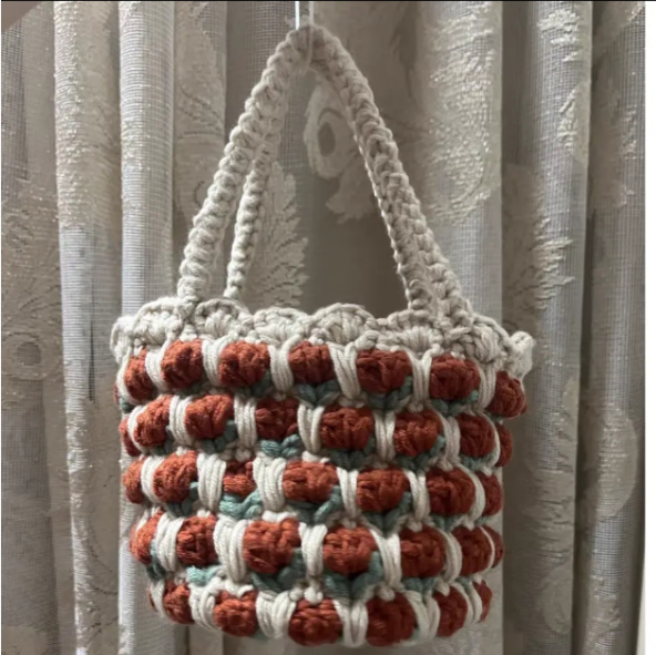 KN2603015 Spring Tulip Crochet Bag DIY Crochet Kit with Video Tutorial