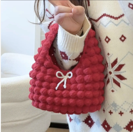 KN2603006 Cream Puff DIY Crochet Kit with Video Tutorial