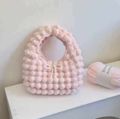 KN2603006 Cream Puff DIY Crochet Kit with Video Tutorial